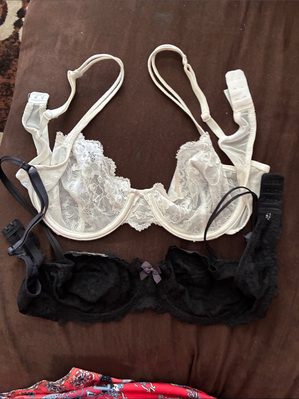 Sears Lace Underwire Bras in White and Black - Set of 2